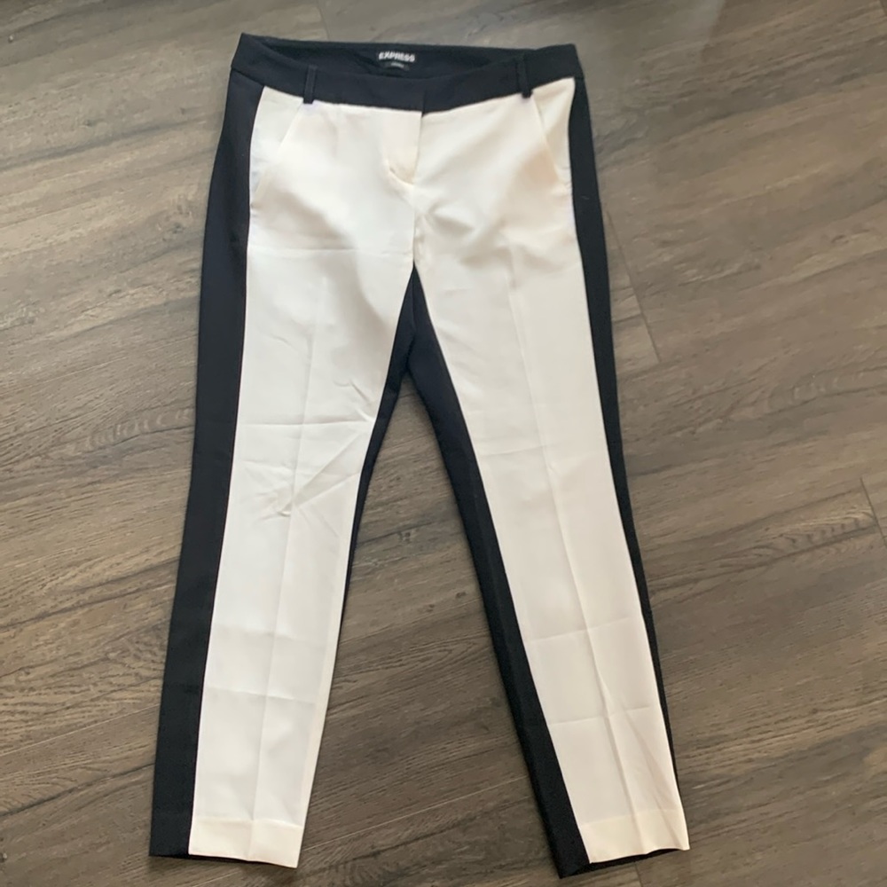 Fabulous Black and White Express Columnist Pants, NWT size 6R